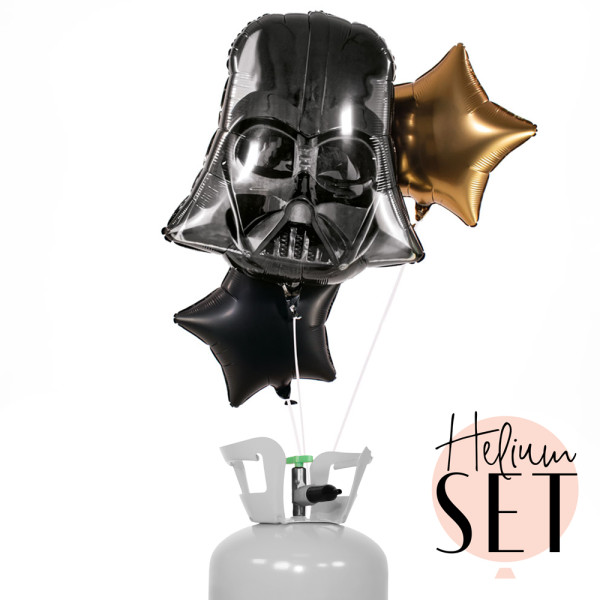 Darth Vader Ballonbouquet-Set mit Heliumbehälter