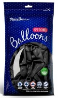 Vorschau: 10 Partystar metallic Ballons schwarz 23cm