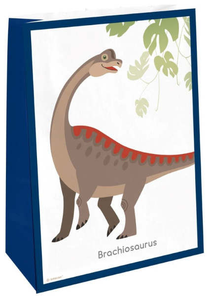 4 Happy Dinosaur presentpåsar med klistermärken