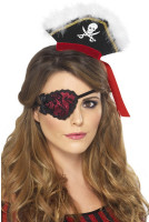 Glamour pirat eyepatch med blonder