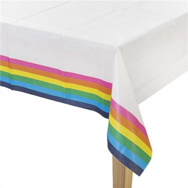 Rainbow Splash paper tablecloth 1.8 x 1.2m