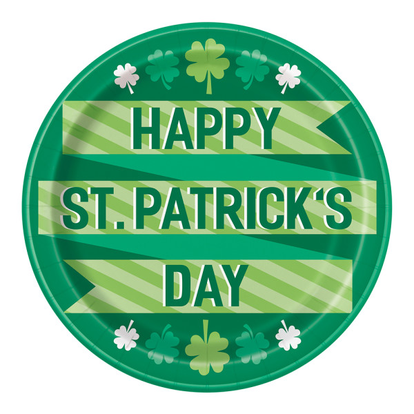 8 Happy St. Patrick`s Day Pappteller