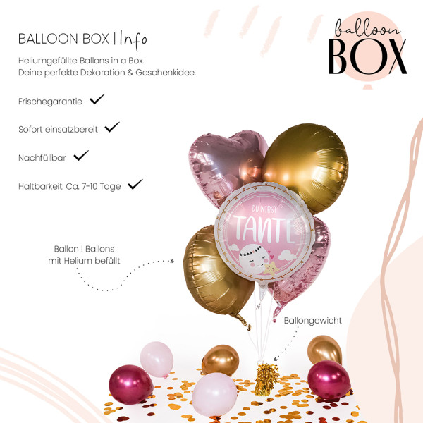 Heliumballon in der Box Du wirst Tante 3