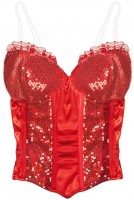 Preview: Red sequin corset M / L
