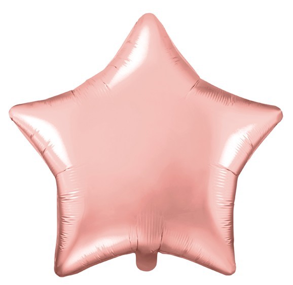 Ballon étoile en or rose scintillant 48cm