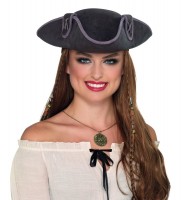 Preview: Pirate tricorn hat for adults