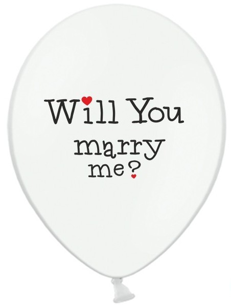 6 Ballons Will You marry me 30cm 2