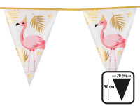 Guirnalda de banderines Party Flamingo 4m