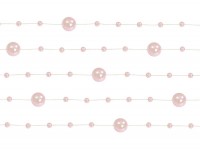 Vista previa: 5 guirnaldas de perlas Sissi rosa claro 1.3m