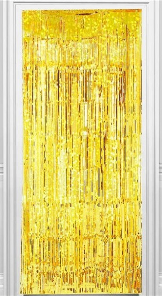 Holo-Party Türvorhang gold 2,4m