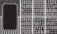 Aanpasbare deurposter met Black & White Party-stickers