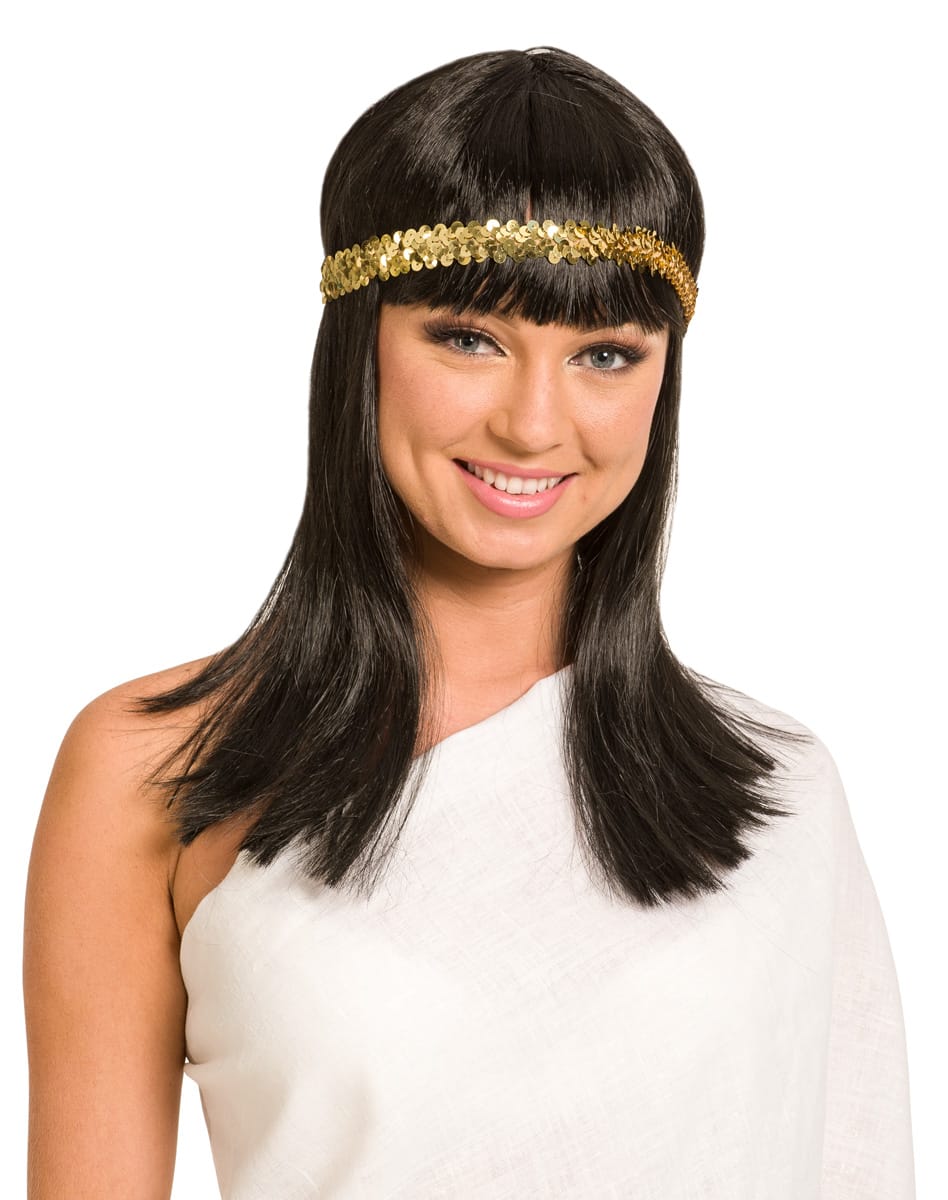 Elegant Cleopatra wig.