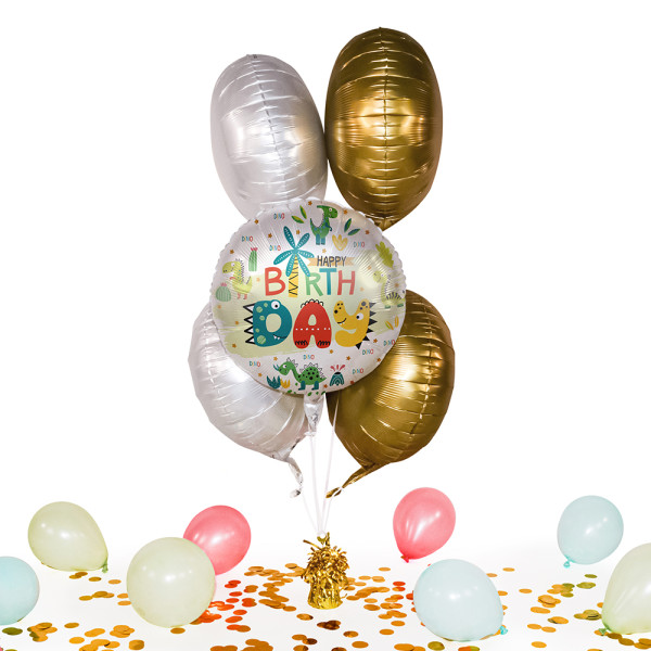 Heliumballon in der Box Dinoland Birthday