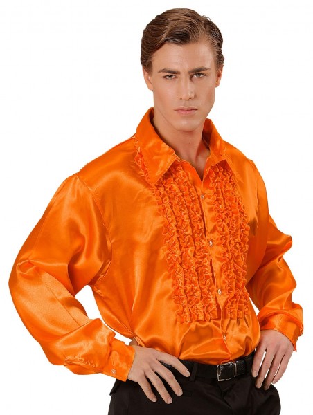 Ruffle Shirt Orange 2