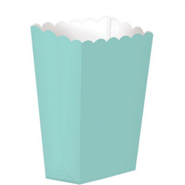 10 Türkisfarbene Popcorn Boxen 13cm