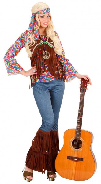 Klassiek hippie-kostuum voor dames