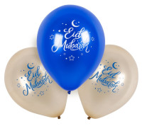 Vorschau: 6 Latexballons Happy Eid 25cm