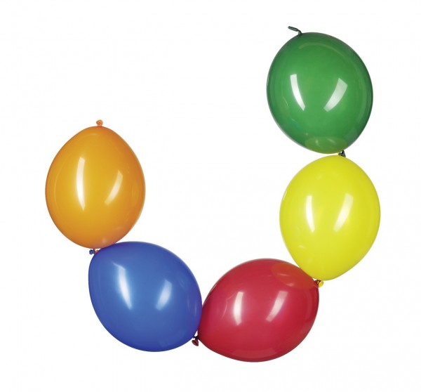10 kleurrijke slingers ballonnen Wroclaw 30cm