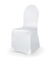 Vorschau: Elastische Stuhlhusse für jeden Stuhl weiß 200g