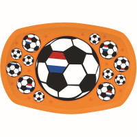 8 platos de papel fútbol Oranje 23cm