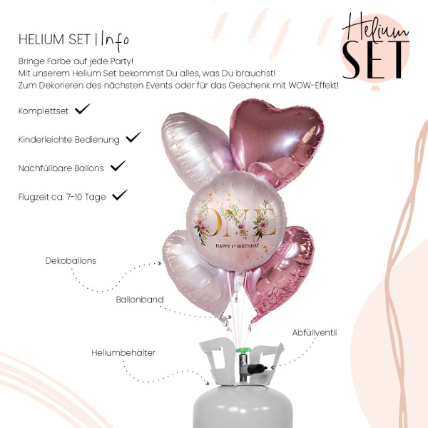 ONE Floral Ballonbouquet-Set mit Heliumbehälter 3