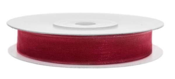 25m Geschenkband Rot Chiffon-Optik