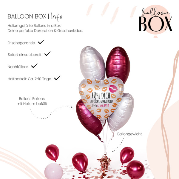 Heliumballon in der Box Fühl dich geknutscht 3