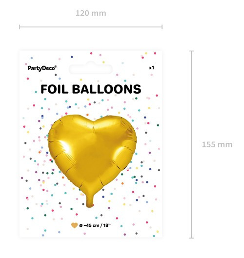 Herzilein Folienballon gold 45cm 3
