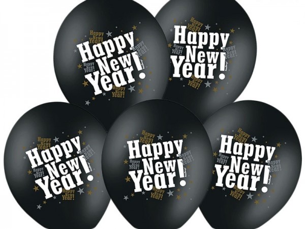 6 New Year's Eve balloons 30cm