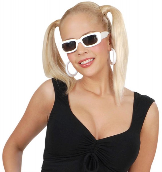 Weiße Party Sonnenbrille