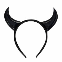 Devilish horns headband black