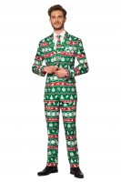 Preview: Suitmeister party suit Christmas Green Nordic