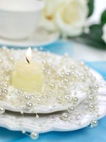 Preview: 5 pearl garlands Sissi cream 1.3m