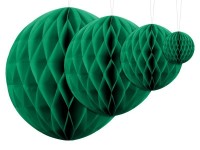 Anteprima: Sfera decorativa a nido d'ape in verde smeraldo da 30 cm