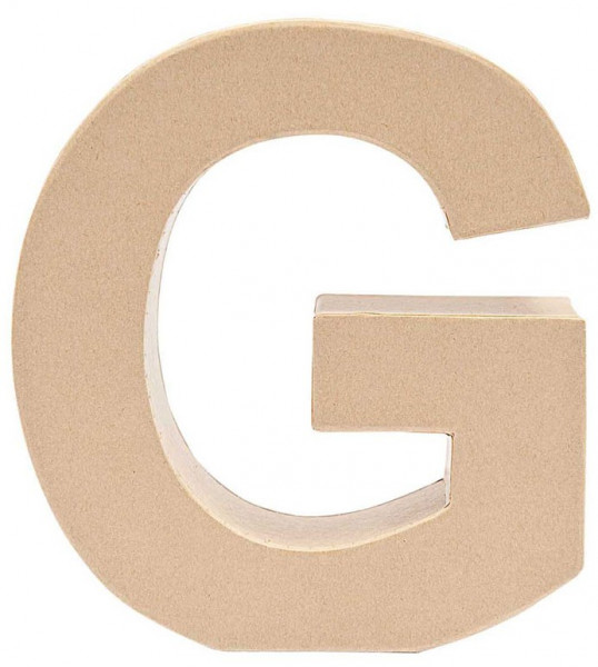 Litera G wykonana z papieru mache 17,5cm