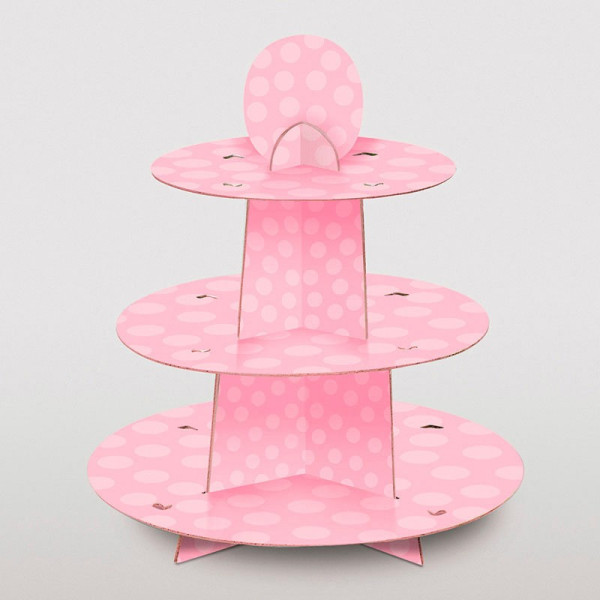 Zuckersüßer rosa Cupcake Ständer 3
