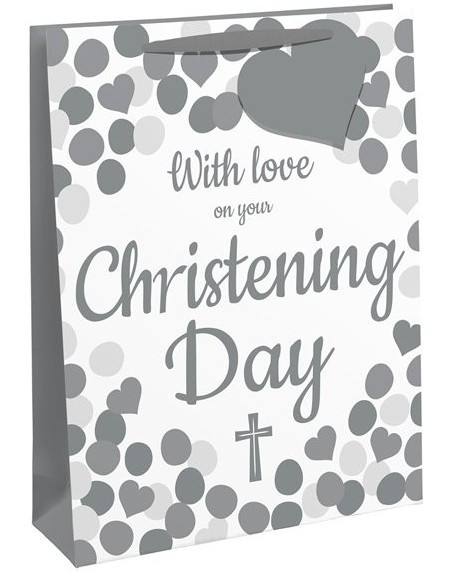 Graue Christening Day Geschenktüte