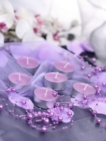 Widok: 5 girland perłowych Sissi liliowy 1,3m