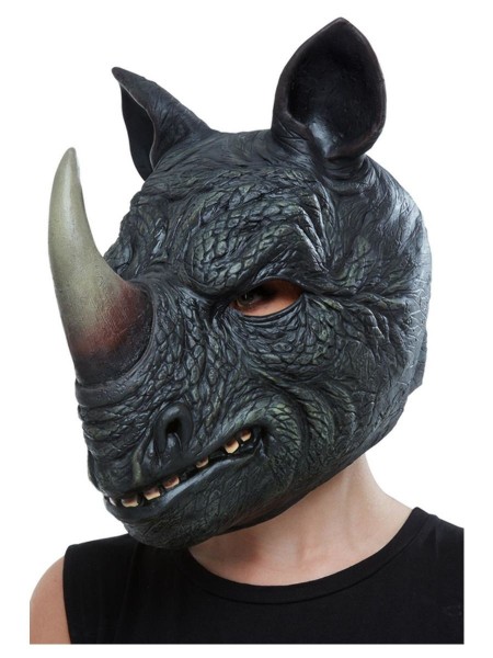 Nashorn Vollkopf Maske aus Latex
