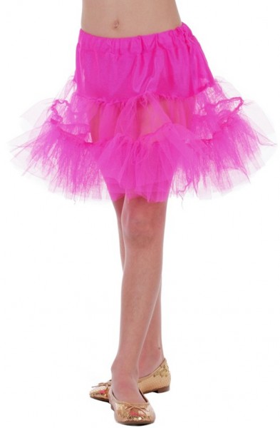 Roze tule petticoat voor kinderen