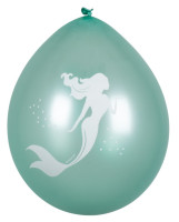 Anteprima: 6 palloncini Sirena dorata da 25 cm