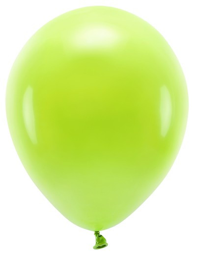 10 eko pastelowych balonów jasnozielony 26cm