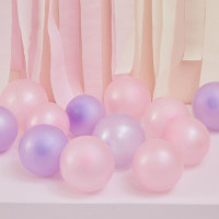 Widok: 40 eko balonów lateksowych fioletowych i różowych
