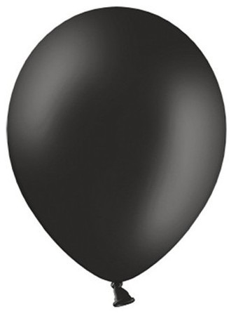 100 balonów imprezowych Matt Black 25cm