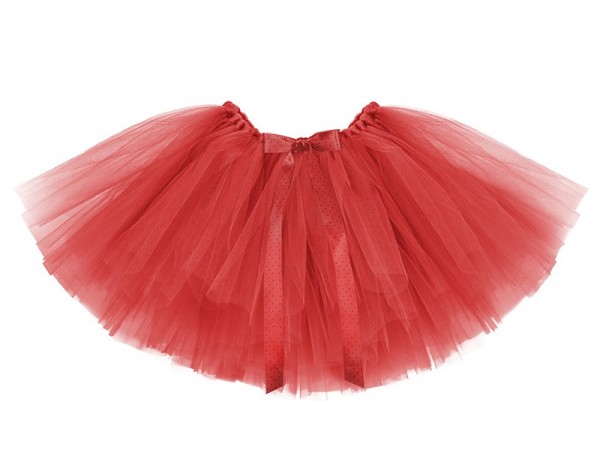 Red tutu with dotted bow 2