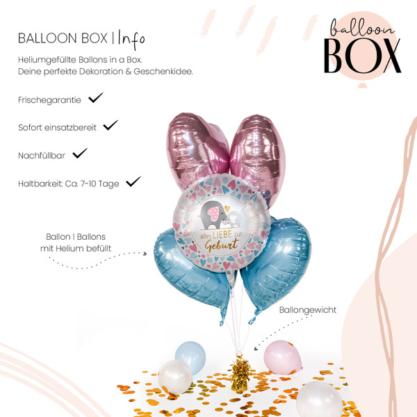 Heliumballon in der Box Baby Loving Elephants 3