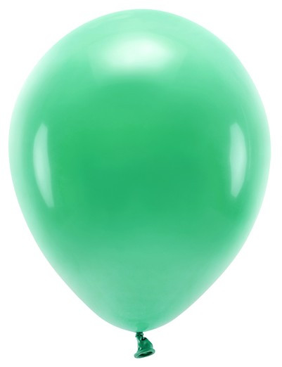 100 Eco Pastell Ballons smaragdgrün 26cm