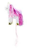 Vorschau: Einhorn Zuckerblüte Zieh-Piñata 24,5 x 34 x 9cm