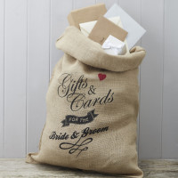Preview: Vintage newlywed gifts burlap sack