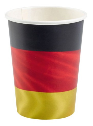 8 bicchieri di carta Germania Coppa del Mondo 250ml